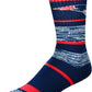 FBF 504 RMC Stripe Crew Socks New England Patriots Large(10-13)