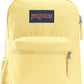 JanSport Cross Town Pale Banana School Backpack JS0A4QUE85X