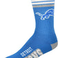 FBF 4 Stripe Deuce Crew Socks Detroit Lions Large(10-13)
