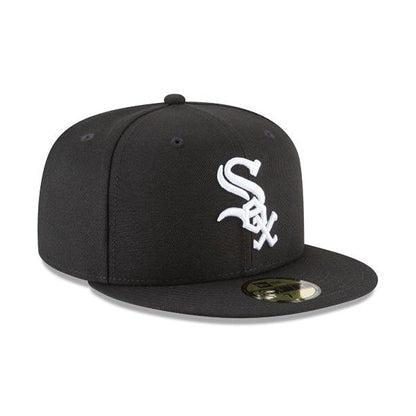 New Era 59FIFTY MLB Chicago White Sox Gorra ajustada básica negra y blanca