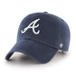 '47 MLB Atlanta Braves Navy Clean up Adjustable Hat