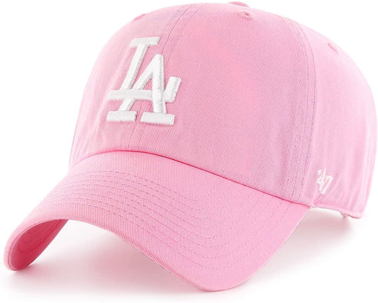 '47 Brand MLB Los Angeles Dodgers Clean Up Adjustable Hat Rose Pink