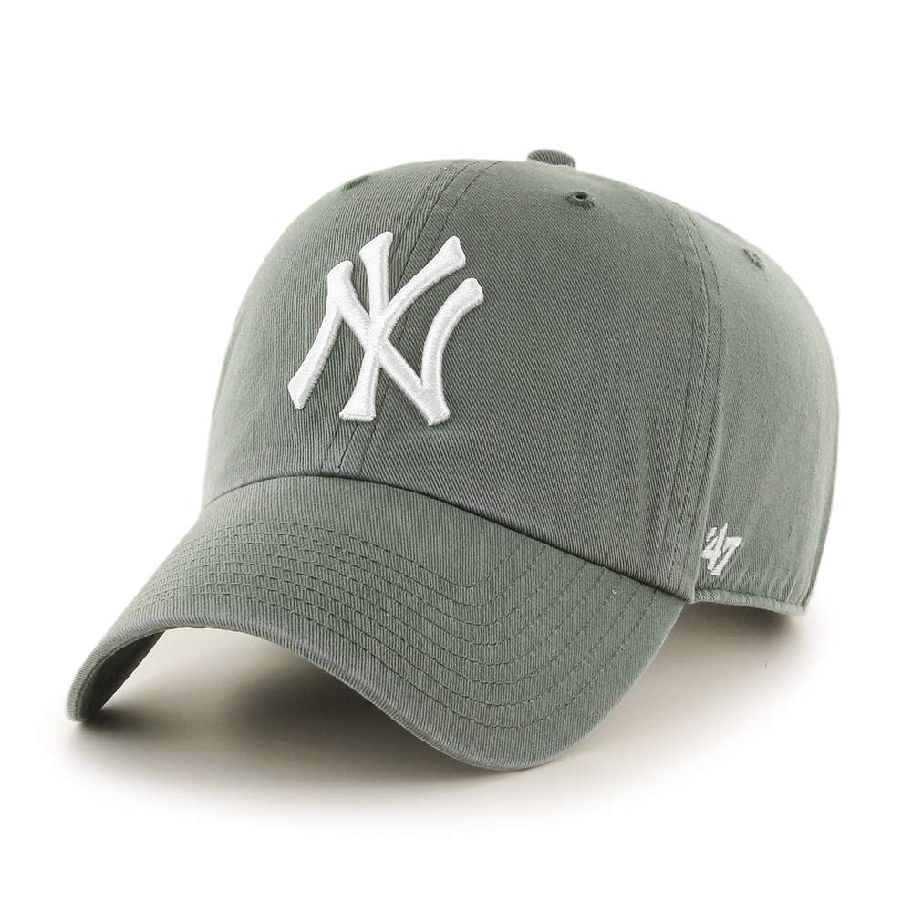 '47 Brand MLB New York Yankees Clean Up Gorra ajustable verde musgo/blanco