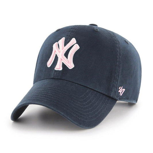 '47 Brand MLB New York Yankees Clean Up Gorra ajustable azul marino/rosa