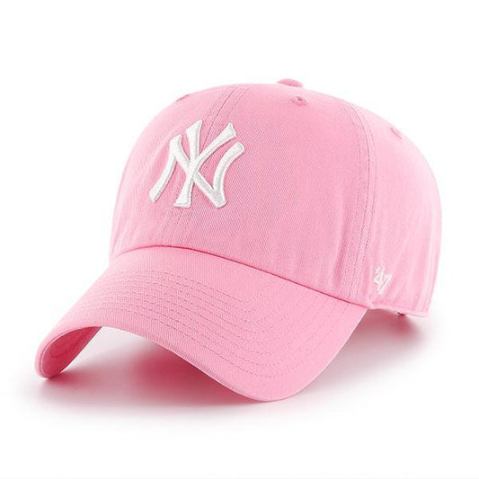 '47 브랜드 MLB 뉴욕 양키스 클린업 조절식 모자 로즈 핑크
