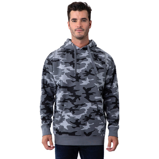 Unisex Premium Pullover Fleece Hoodie Gray Camo S to 3XL (Riverstone Camo)