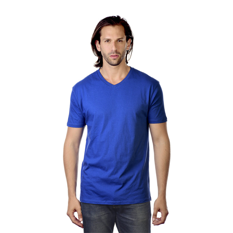 남성용 소프트 워싱 반소매 V넥 티셔츠 3팩 TEAM ROYAL BLUE