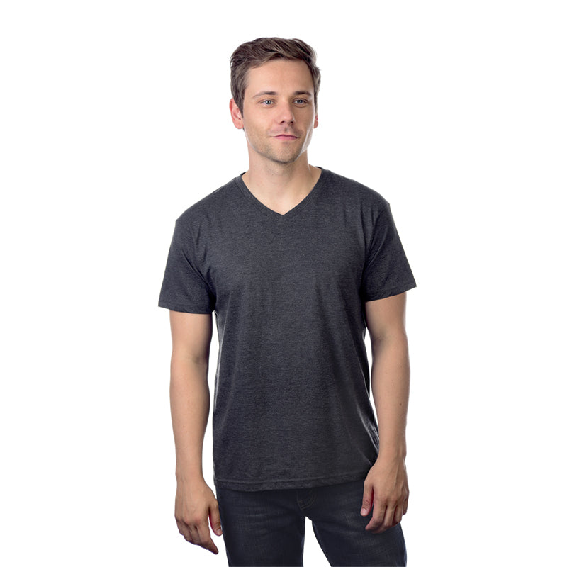 Men's Soft-washed Short Sleeve V-neck T-Shirt 3Pack CHARCOAL HEATHER
