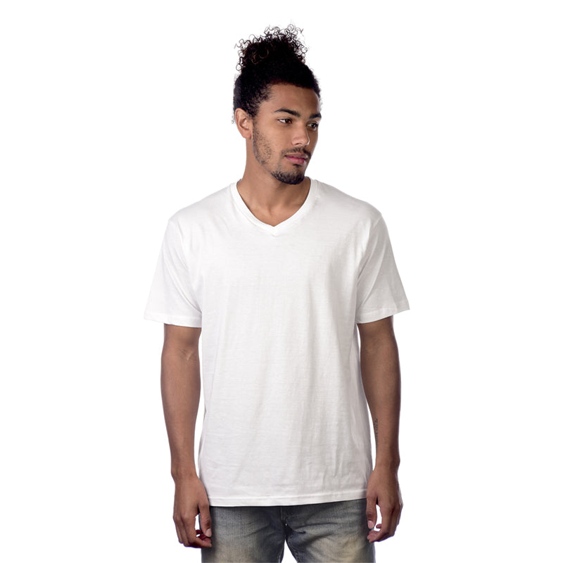Men's Soft-washed Short Sleeve V-neck T-Shirt 3Pack WHITE