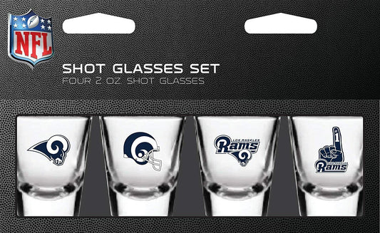 Juego de vasos de chupito de Los Angeles Rams, cuatro, 2 oz 