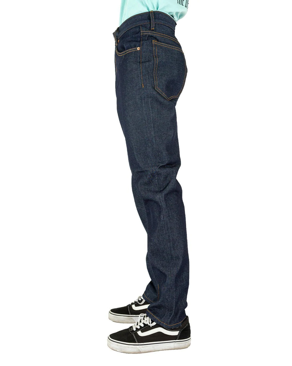 Men's 13.OZ Slim fit Raw Denim Jeans Indigo